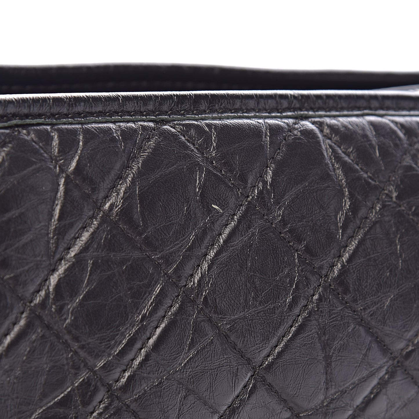 Aged Calfskin Quilted Medium Gabrielle Hobo Black