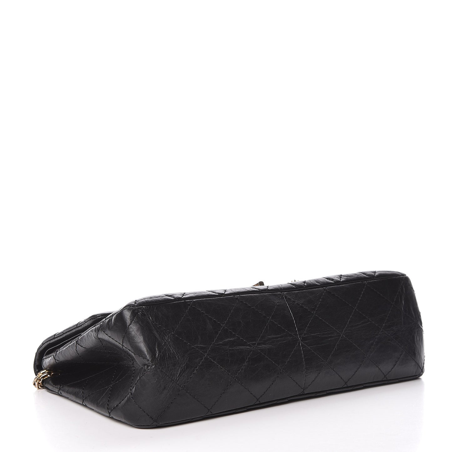 Aged Calfskin Quilted 2.55 Reissue 227 Flap Black