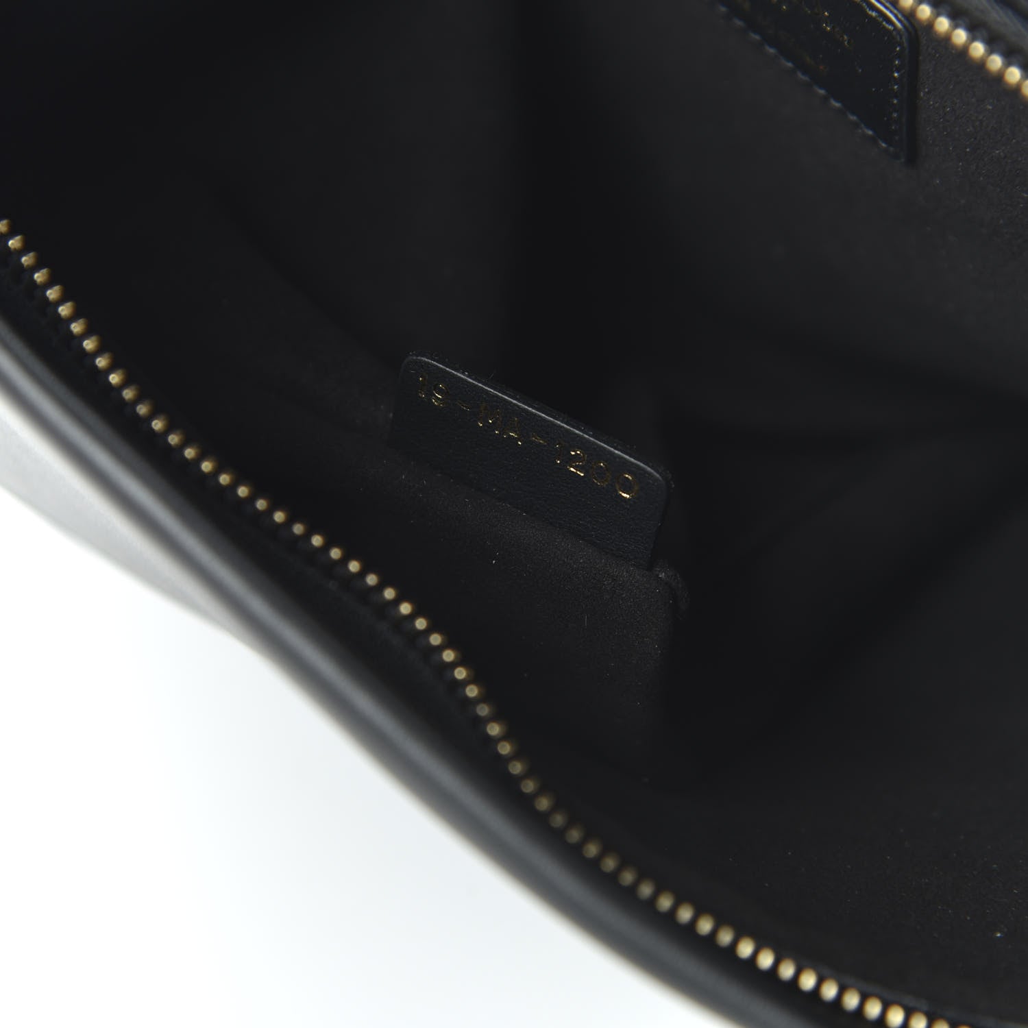 Christian Dior Calfskin Embossed Logo Zip Clutch Black 9 of 10