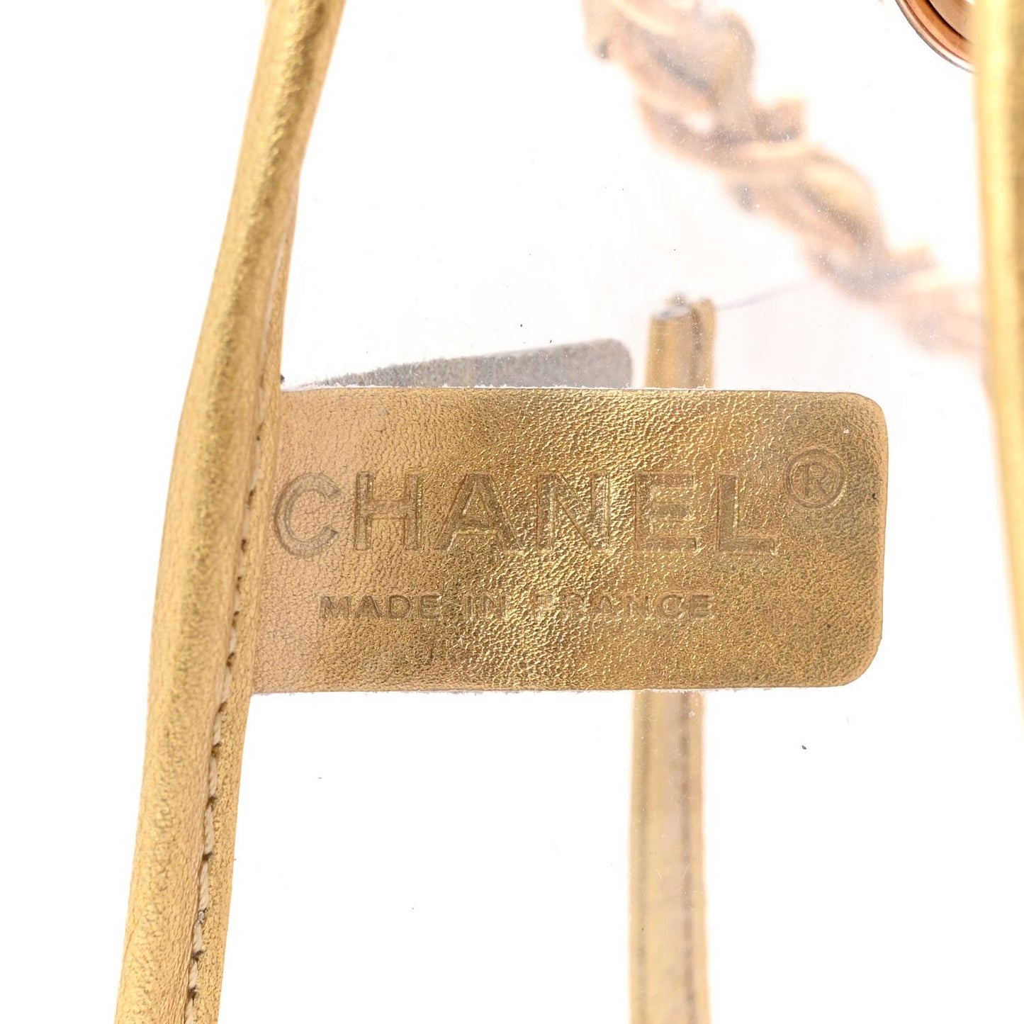 Vinyl Naked Tote Gold