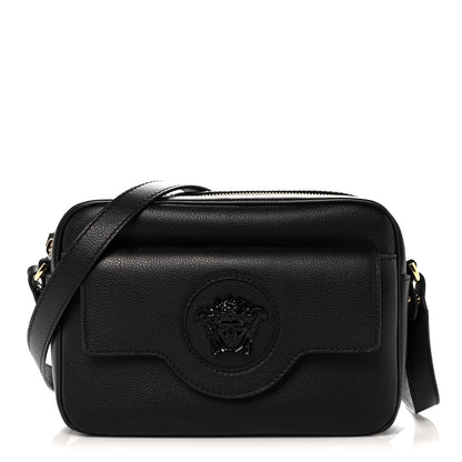 Versace Grained Calfskin Medusa Camera Bag Black 1 of 12