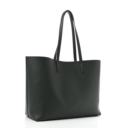 Saint Laurent Calfskin Large Shopping Tote Dark Green 4 of 12