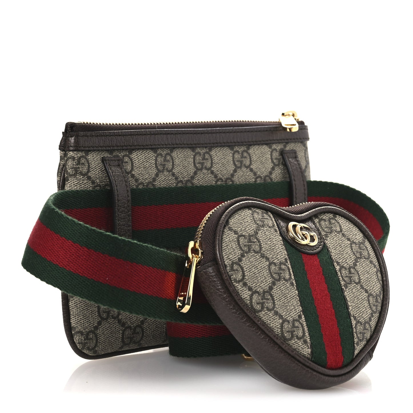 GG Supreme Monogram Web Ophidia Utility Belt Bag 85 34 Beige Ebony New Acero