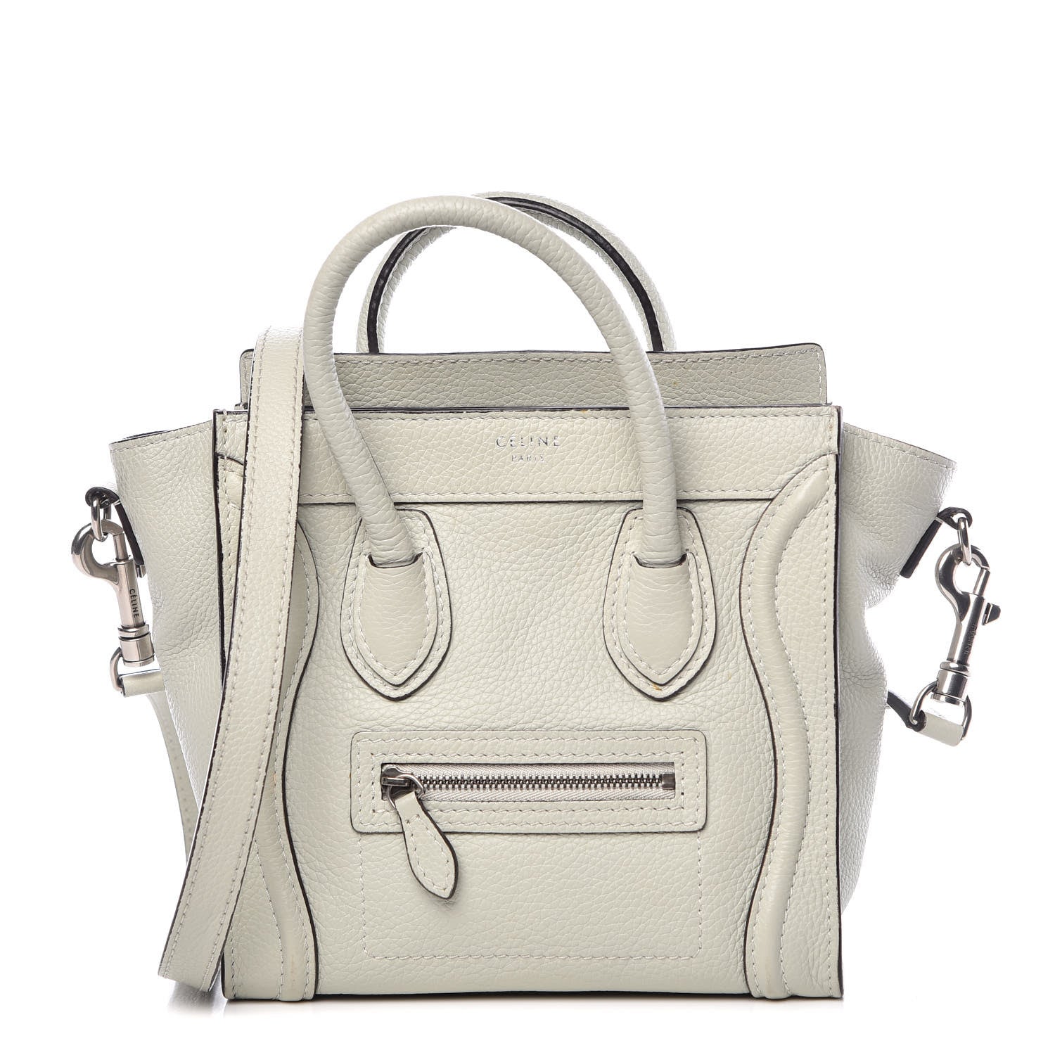 Celine Drummed Calfskin Nano Luggage Lune 1 of 18