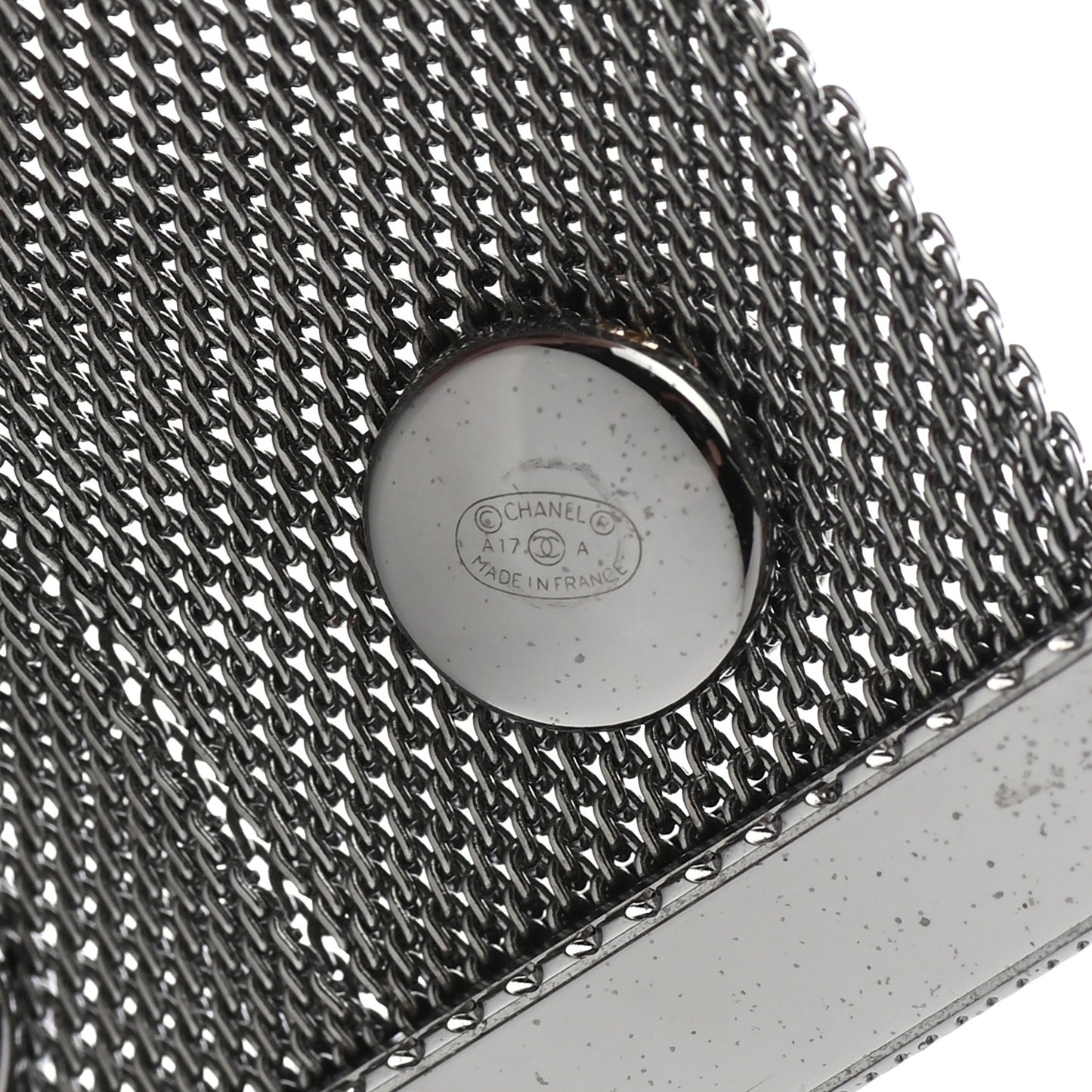 Metal Mesh CC Bracelet Silver
