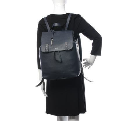 Saint Laurent Grained Calfskin Sac De Jour Souple Backpack Navy 2 of 7