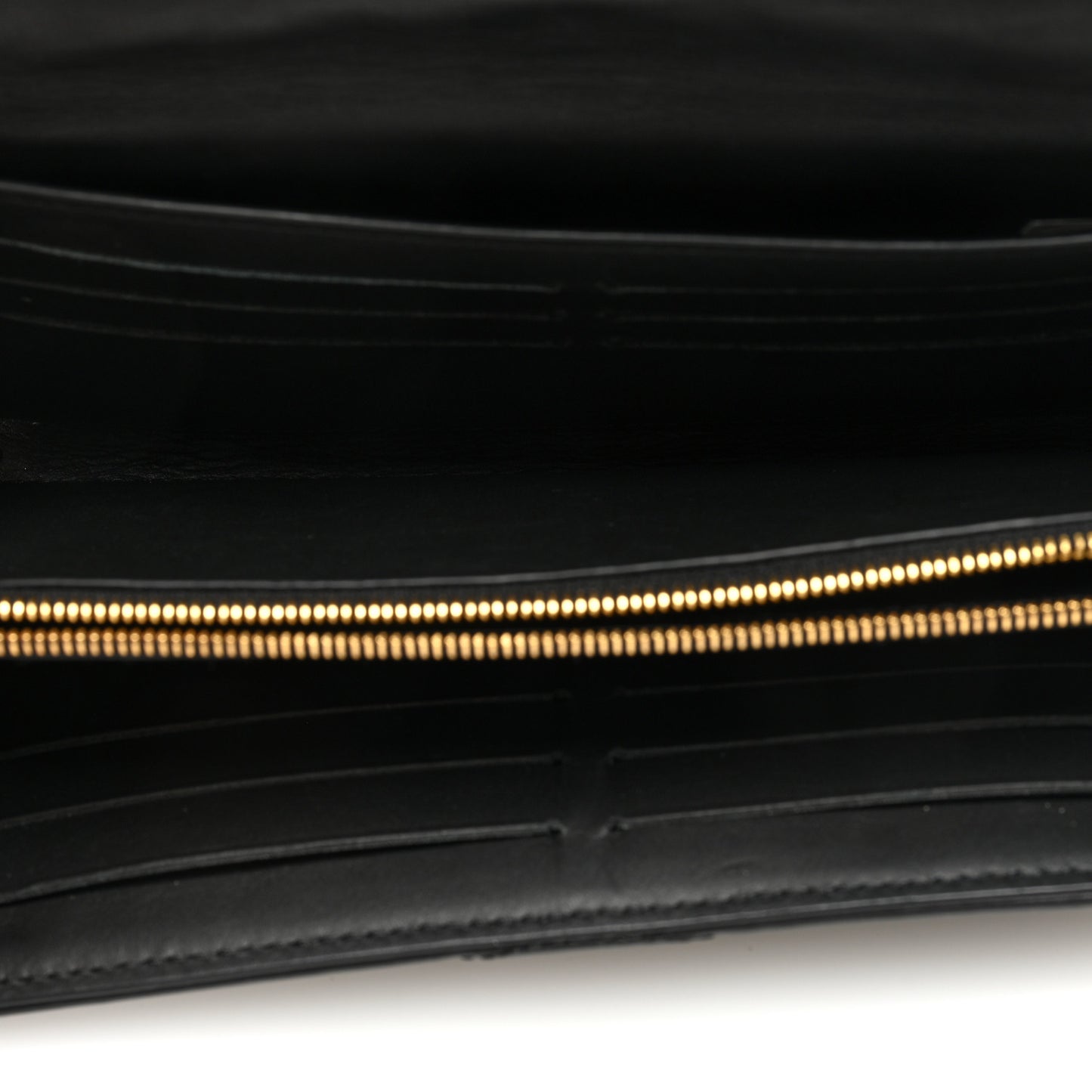 Calfskin New Wave Long Wallet Black