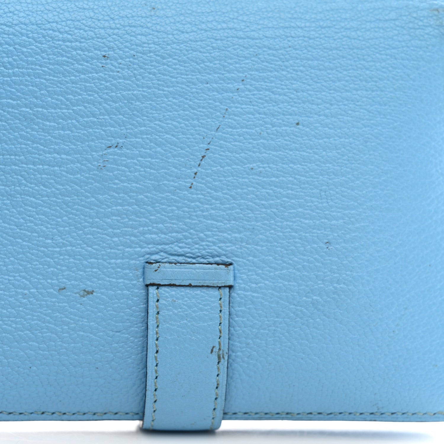 Hermes Chevre Mysore Bearn Compact Wallet Celeste 13 of 17