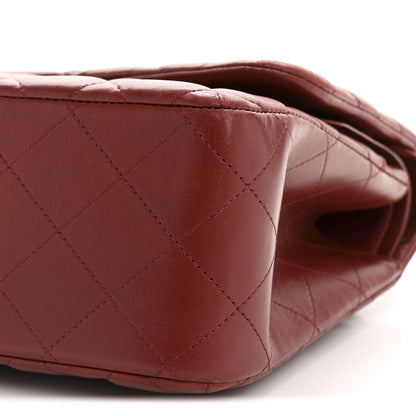 Chanel Lambskin Quilted Jumbo Double Flap Burgundy 10 of 14