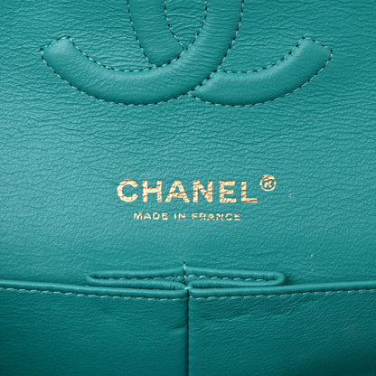 Chanel Caviar Quilted Medium Double Flap Turquoise 6 of 11