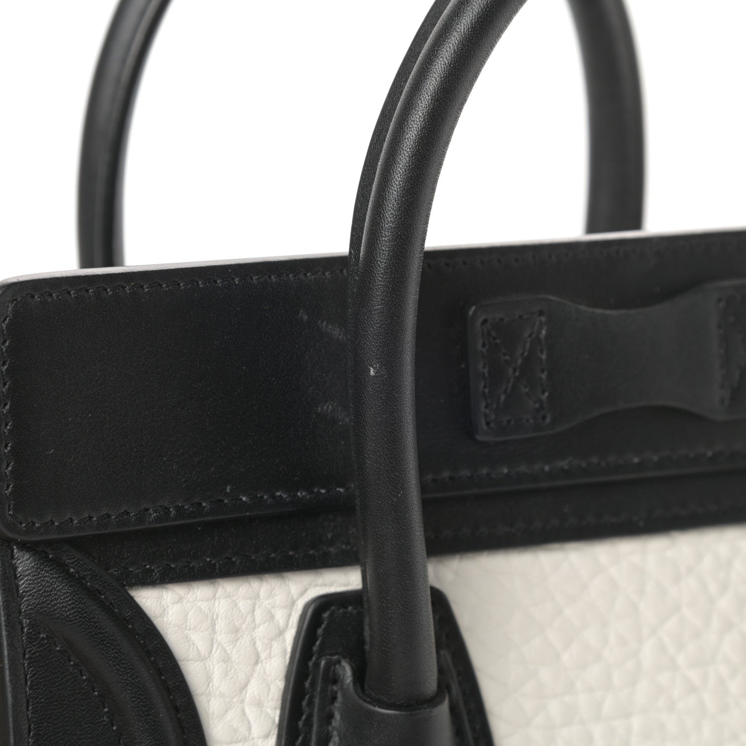 Celine Bullhide Calfskin Nano Tri-Color Luggage White 12 of 13