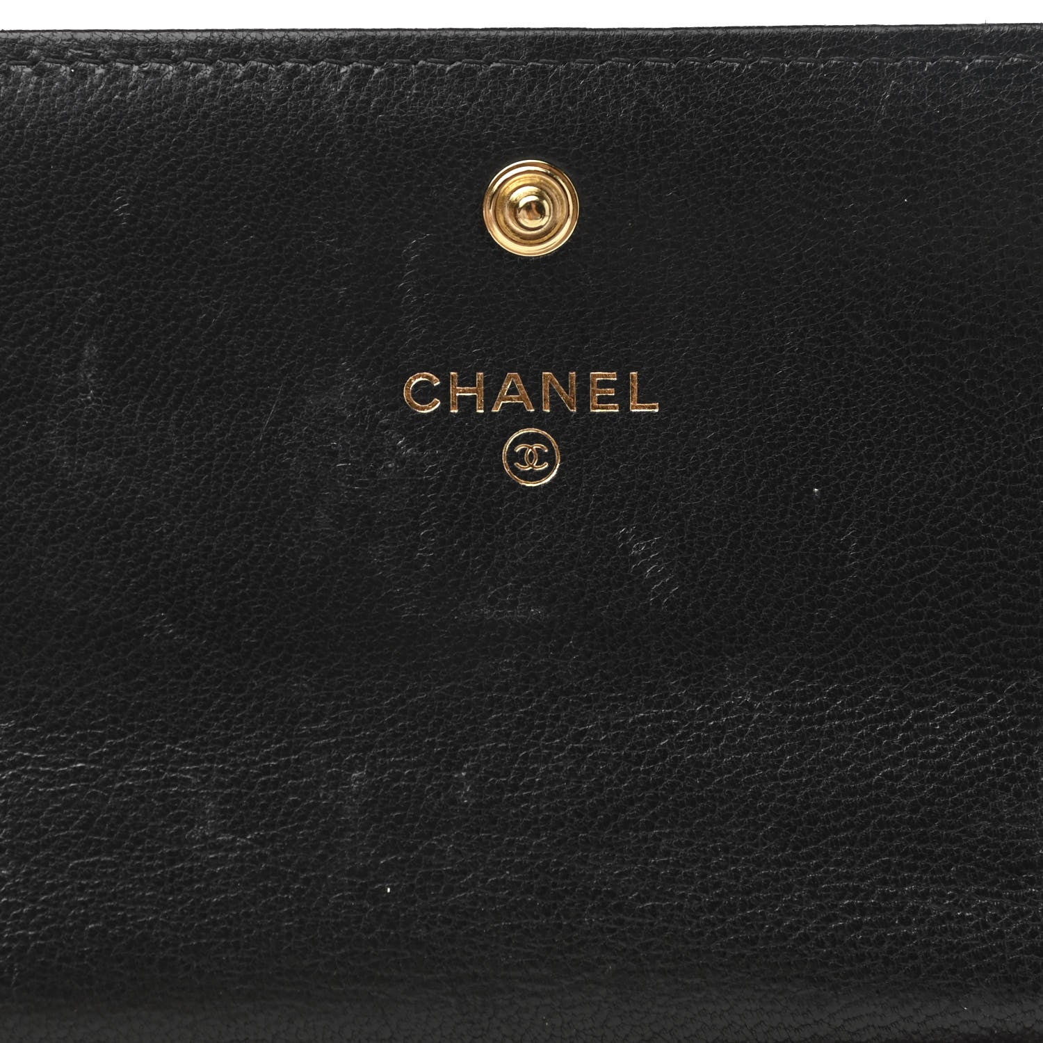 Chanel Shiny Goatskin Quilted Chanel 19 Flap Wallet Black 6 of 9