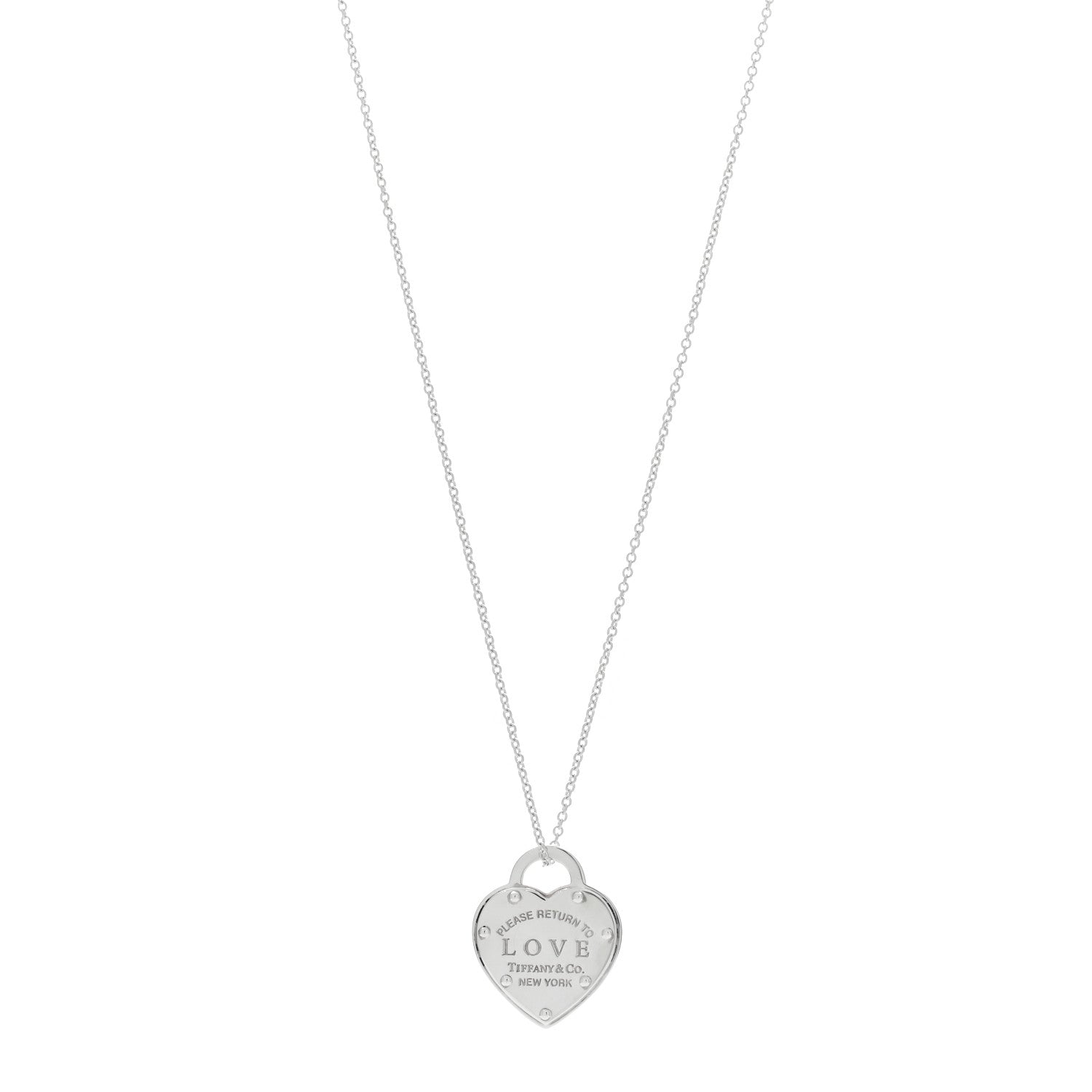 Tiffany Sterling Silver Return To Tiffany Love Pendant Necklace 1 of 4