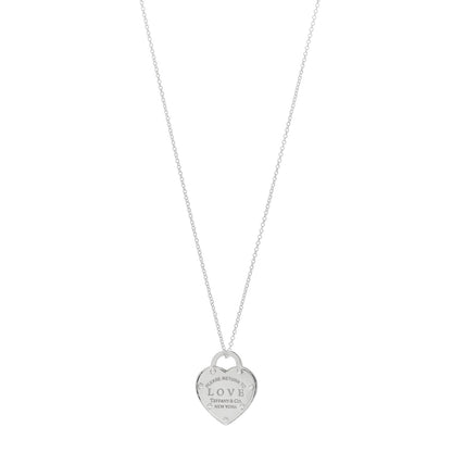 Tiffany Sterling Silver Return To Tiffany Love Pendant Necklace 1 of 4