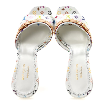 Louis Vuitton LV X TM Monogram Multicolor 6AM Mules 39 White 2 of 10