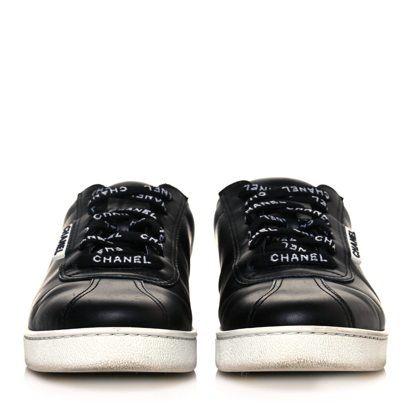 Calfskin CC Womens Sneakers 37 Black