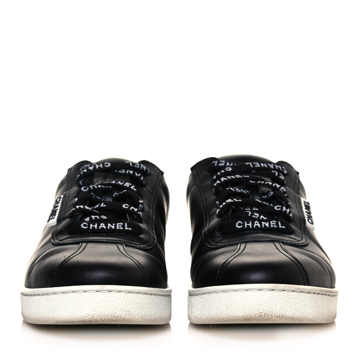 Chanel Calfskin CC Womens Sneakers 37 Black 2 of 11