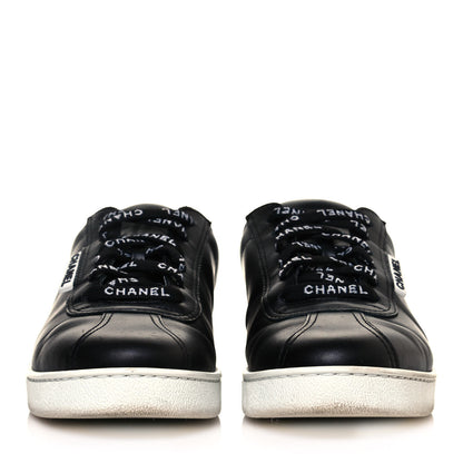 Chanel Calfskin CC Womens Sneakers 37 Black 2 of 11