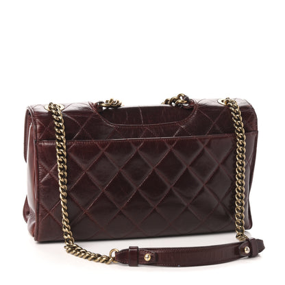Chanel Calfskin Quilted Large Perfect Edge Flap Burgundy 3 of 10