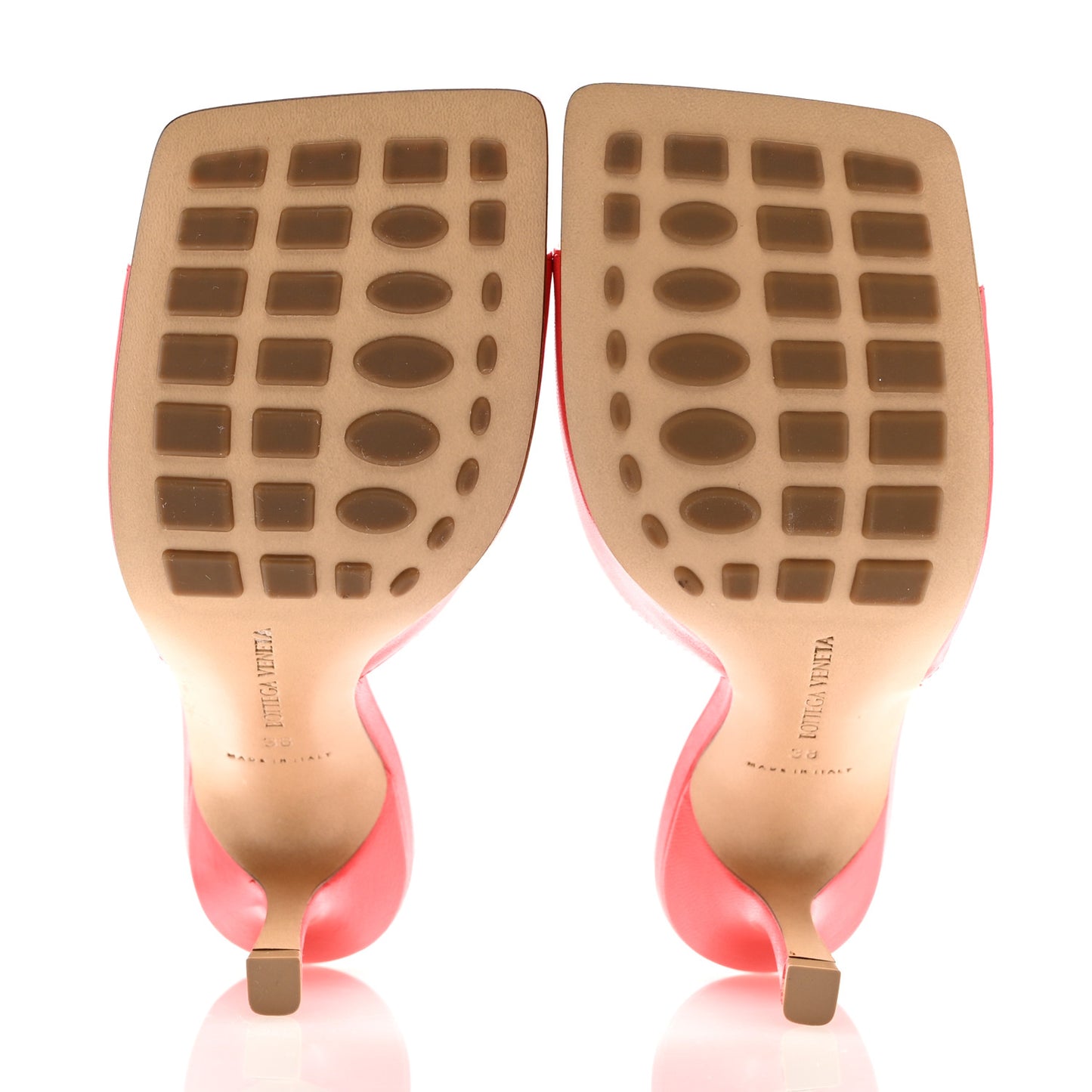 Lambskin Stretch Mule Sandals 38 Sunburst