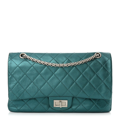 Chanel Metallic Calfskin Quilted 2.55 Reissue Flap 227 Turquoise 1 of 13