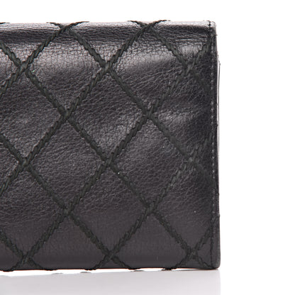 Chanel Calfskin Stitched Fancy CC Long Double Wallet Back 16 of 16