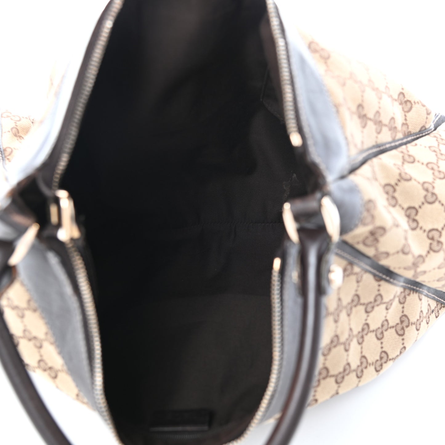 Monogram Large D Gold Hobo Dark Brown