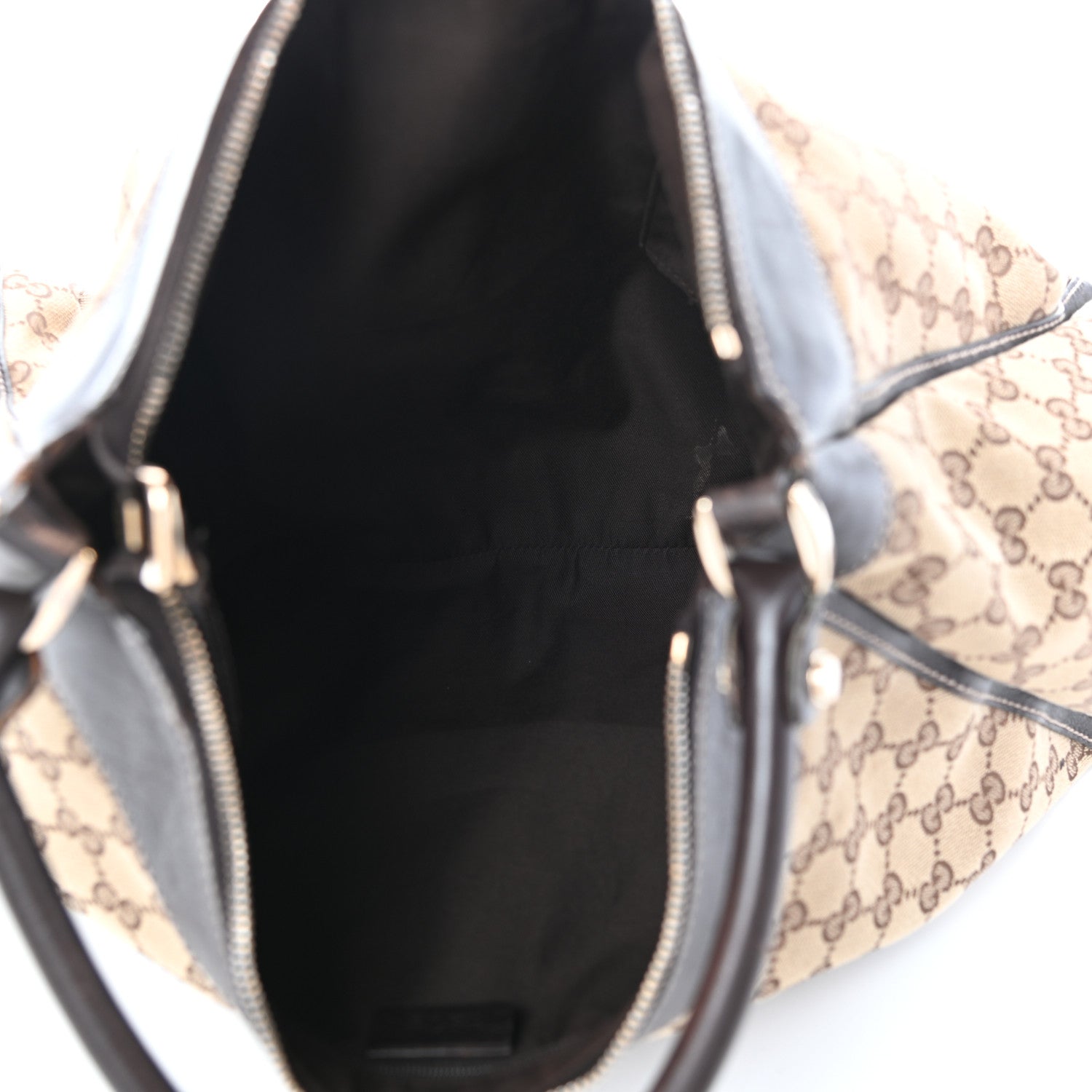 Gucci Monogram Large D Gold Hobo Dark Brown 5 of 17