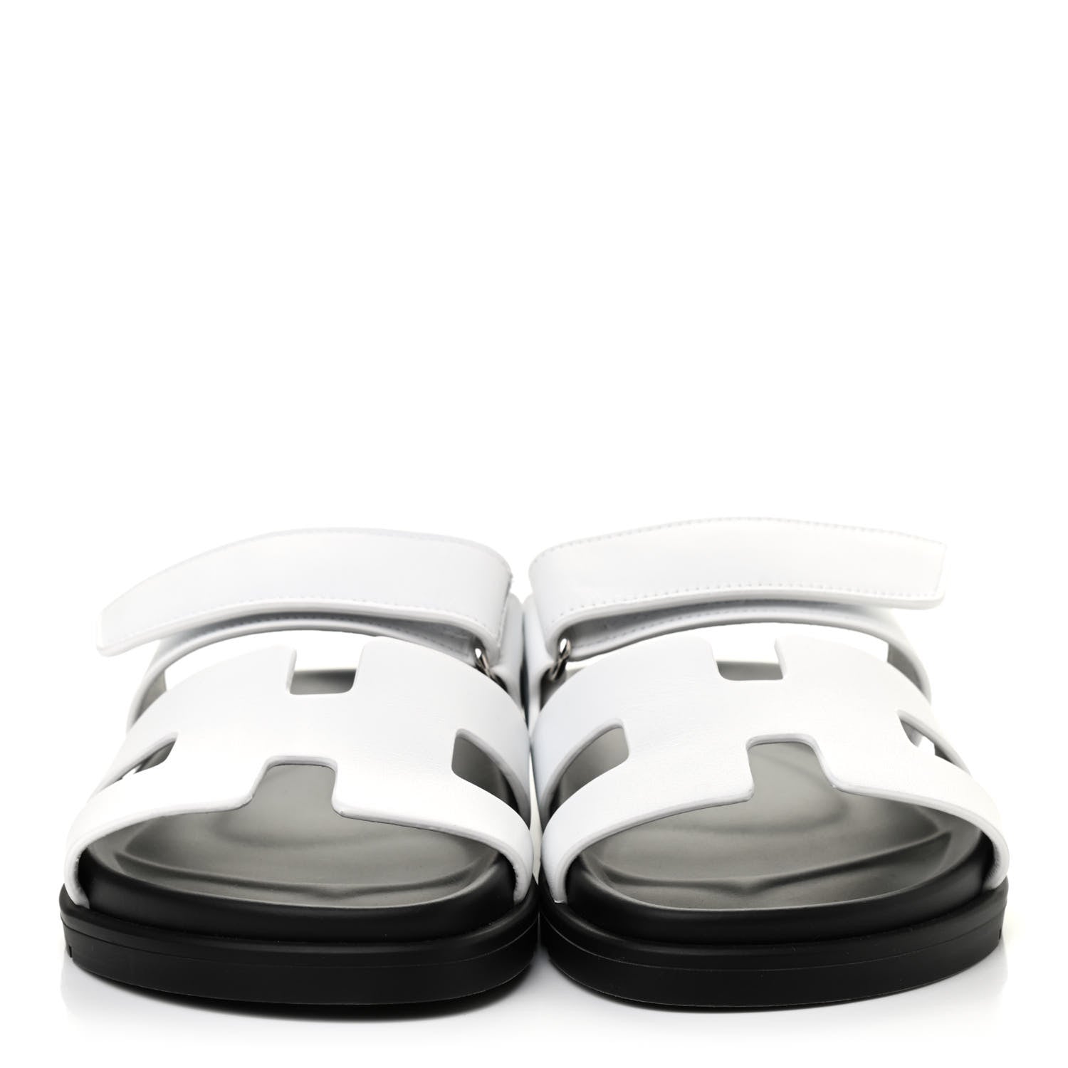 Hermes Calfskin Womens Chypre Sandals 36.5 White 2 of 8