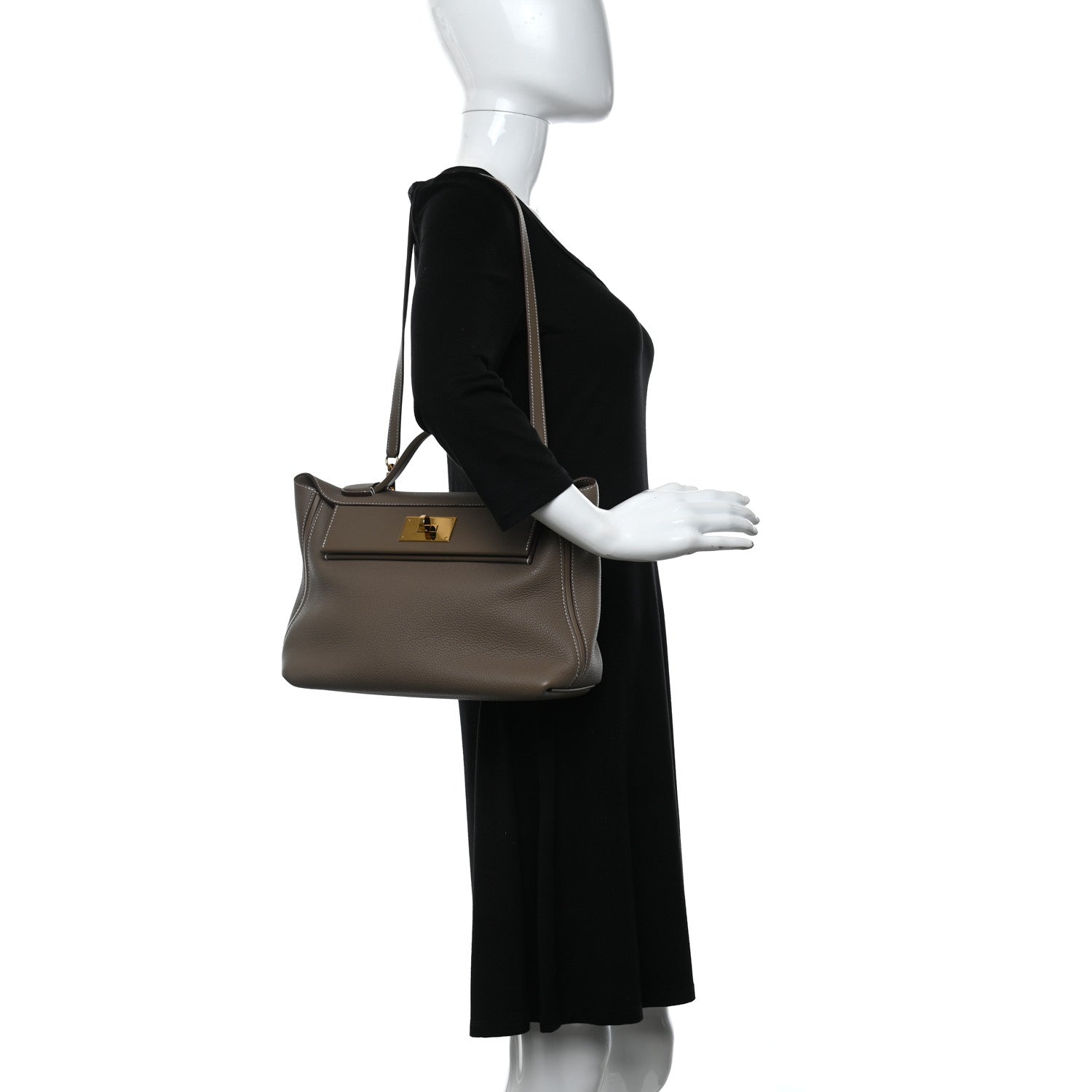 Hermes Taurillon Maurice Swift 24/24 29 Etoupe 2 of 9