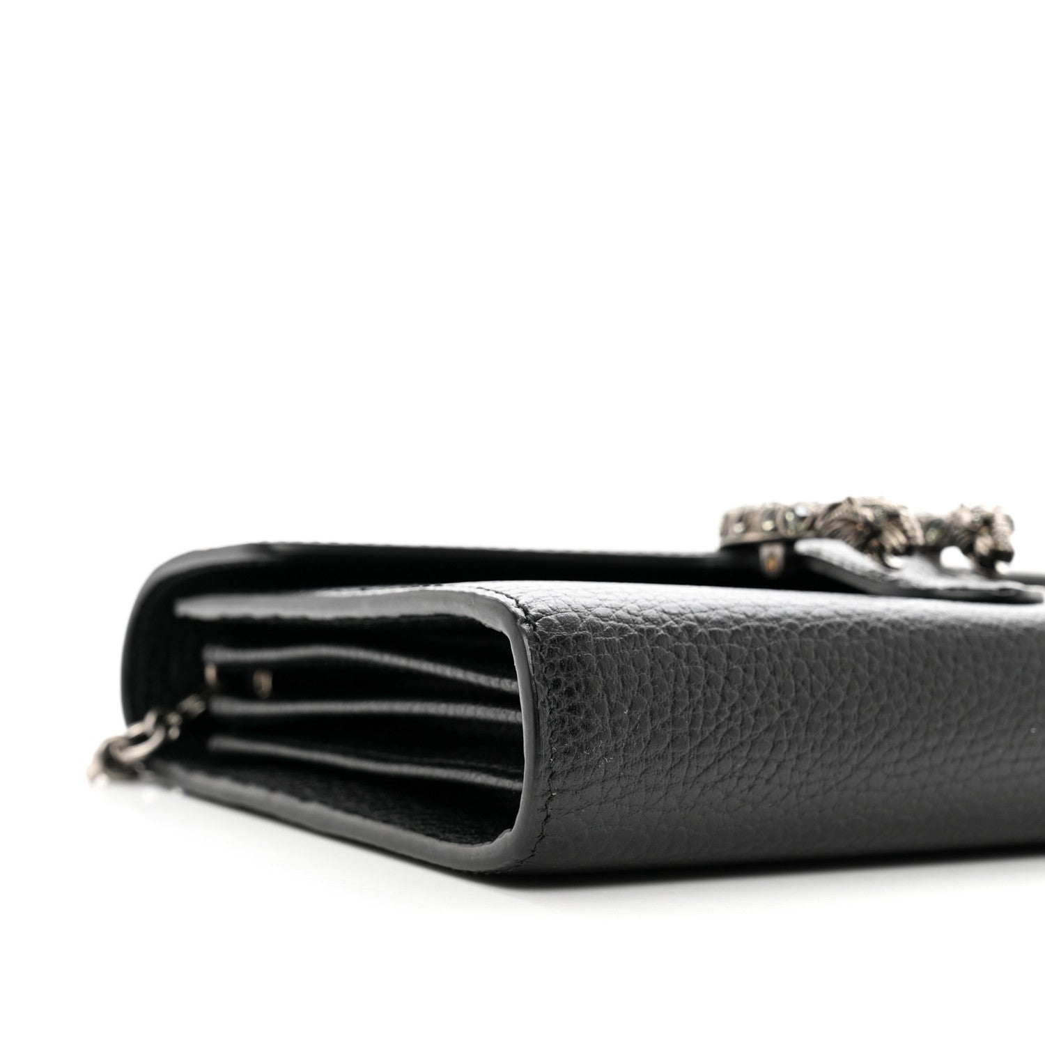 Gucci Calfskin Mini Dionysus Chain Wallet Black 9 of 10