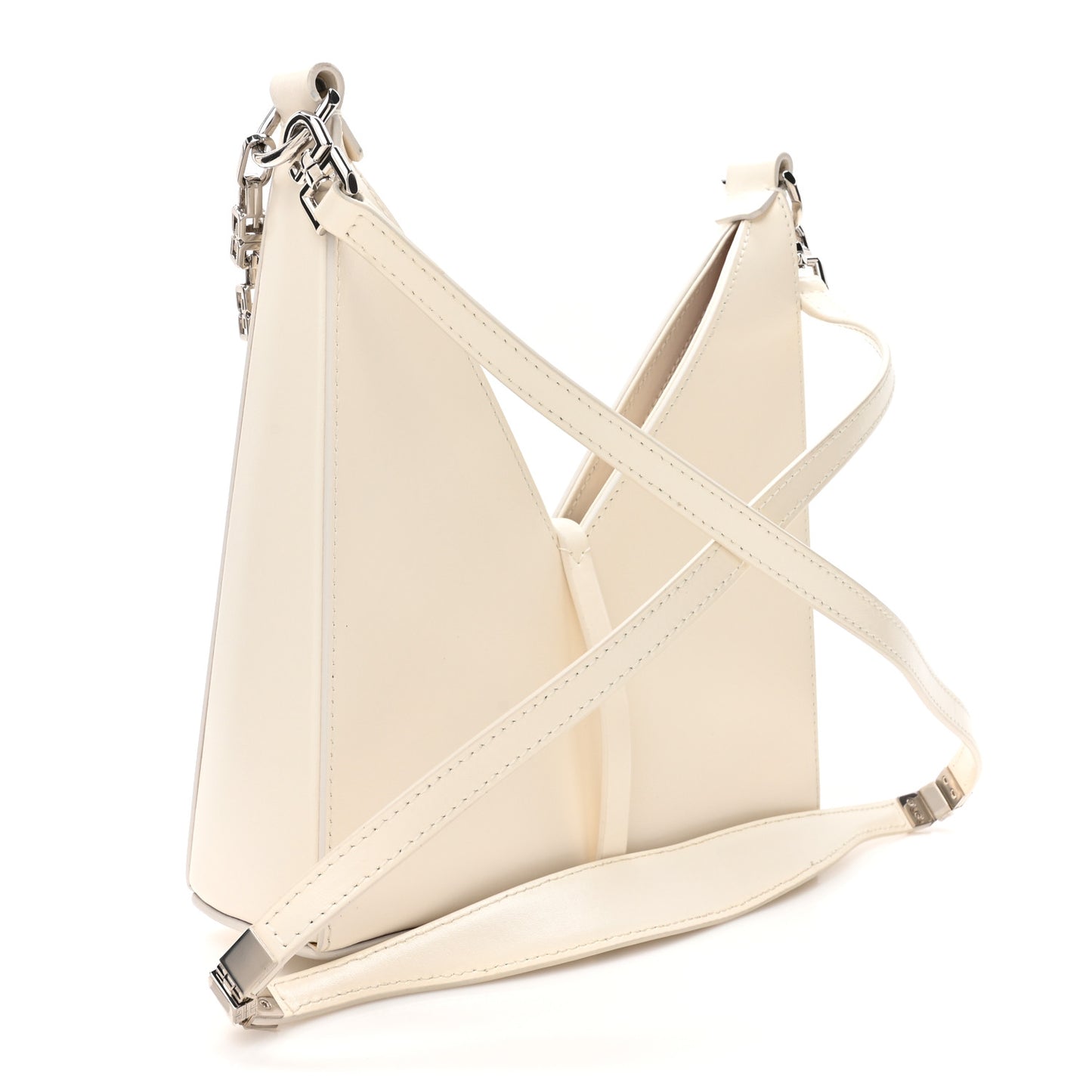 Box Calfskin Mini Cut Out Shoulder Bag Ivory