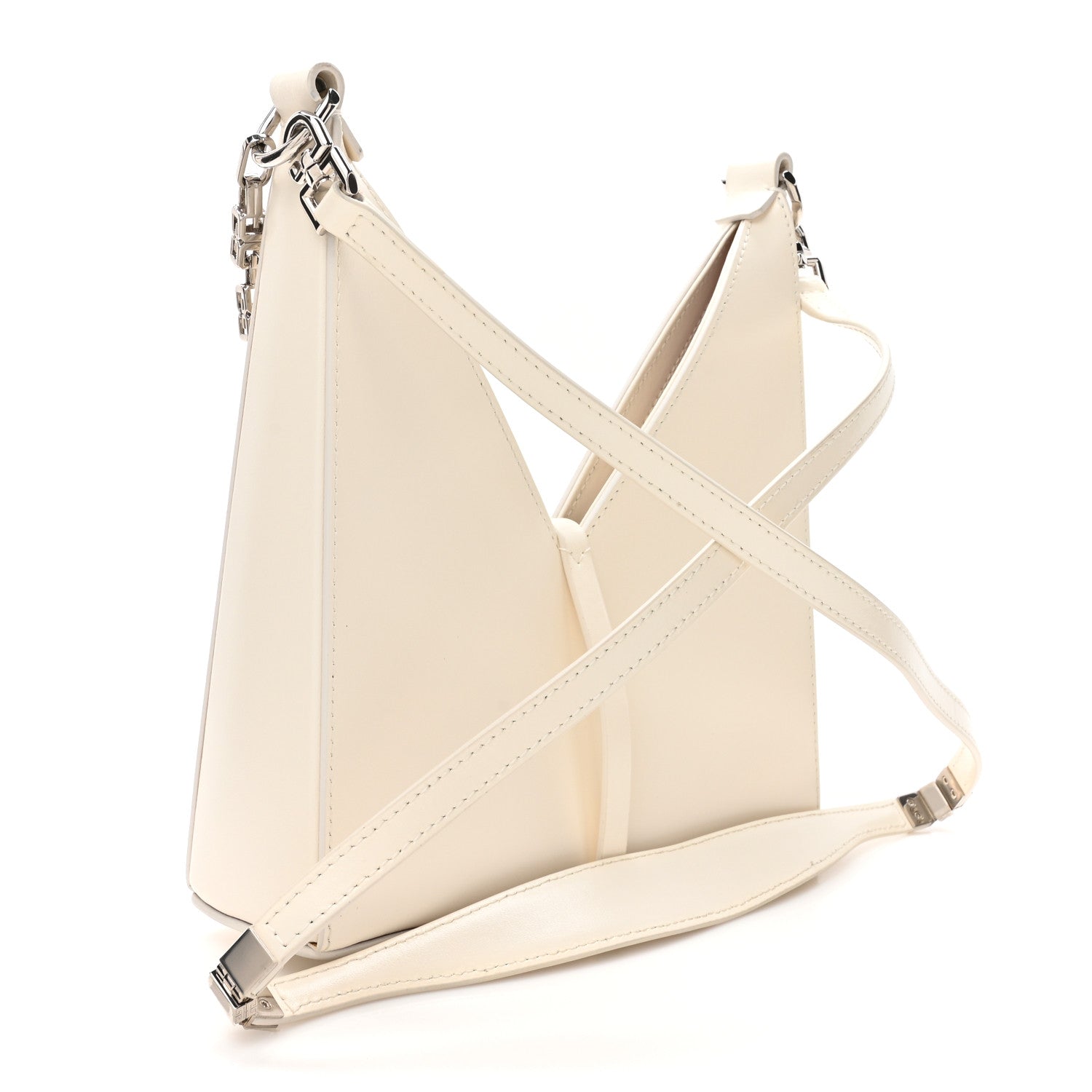 Givenchy Box Calfskin Mini Cut Out Shoulder Bag Ivory 3 of 14