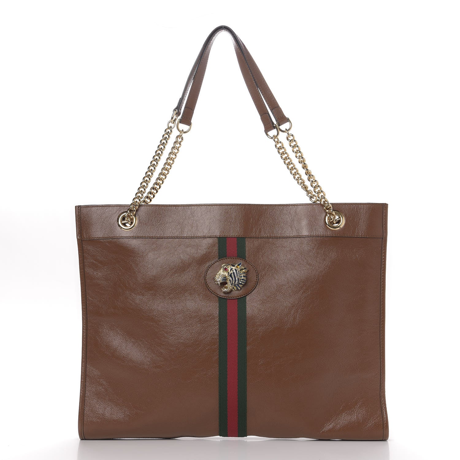 Gucci Calfskin Large Rajah Chain Tote Cuir 3 of 11