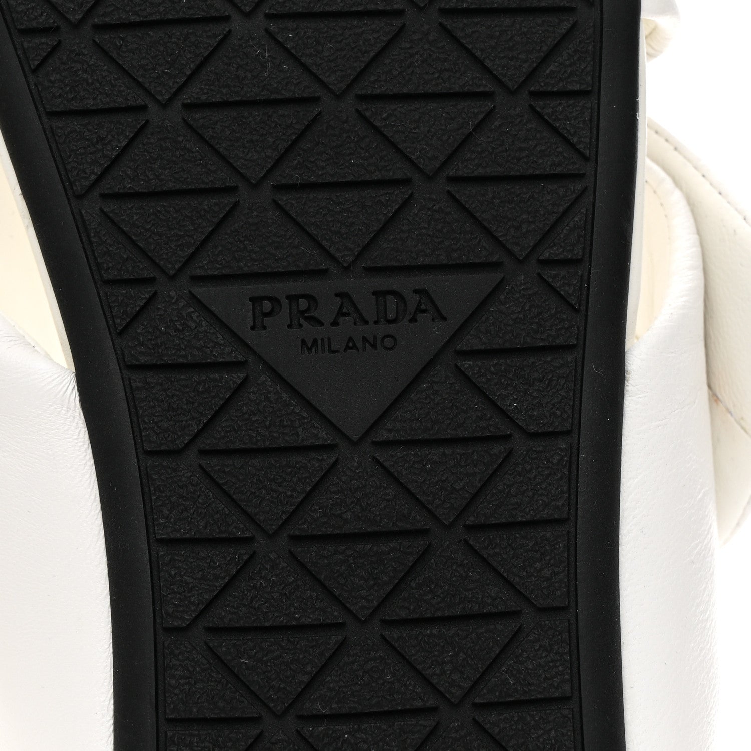 Prada Nappa Logo Strap Slide Sandals 38 White 7 of 10