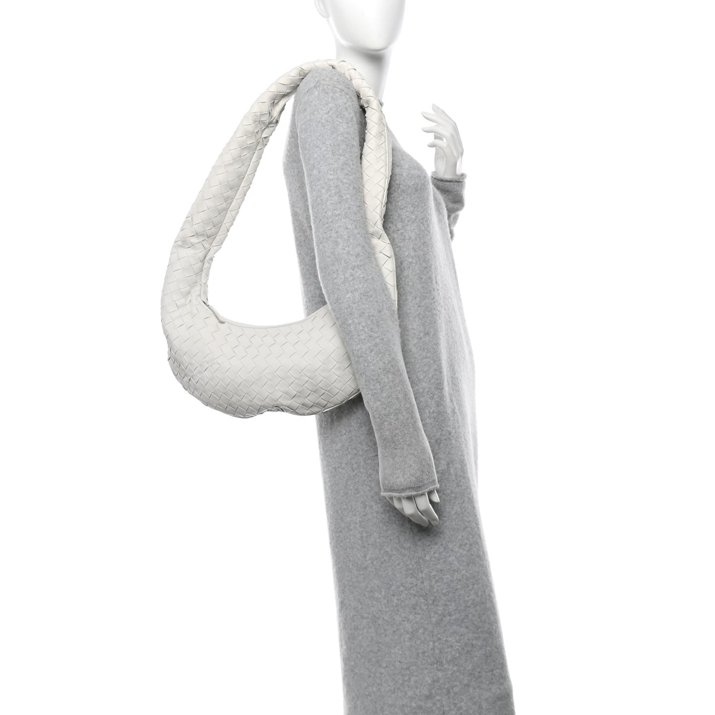 Nappa Intrecciato Buddy Bag White