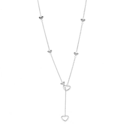 Tiffany Sterling Silver Heart Lariat Necklace 1 of 6