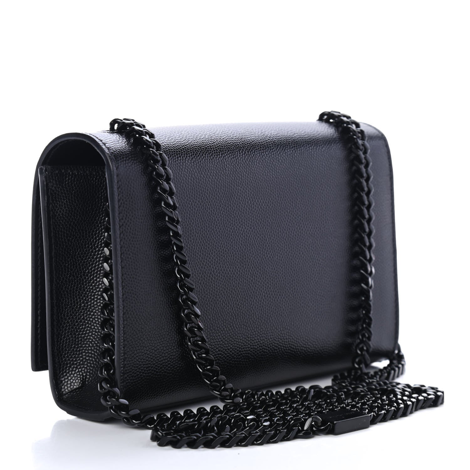 Saint Laurent Grain De Poudre Small Monogram Kate Satchel Black 2 of 4