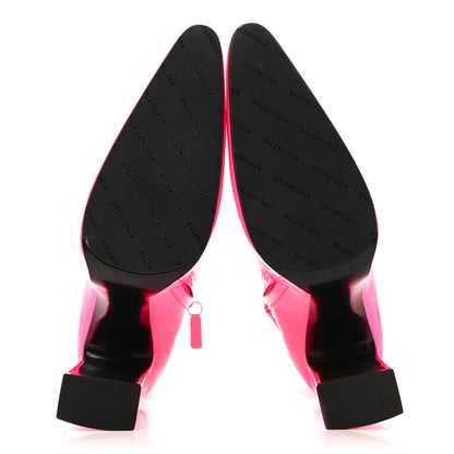 Balenciaga Glossy Patent Ankle Boots 38 Pink Fluo 5 of 8