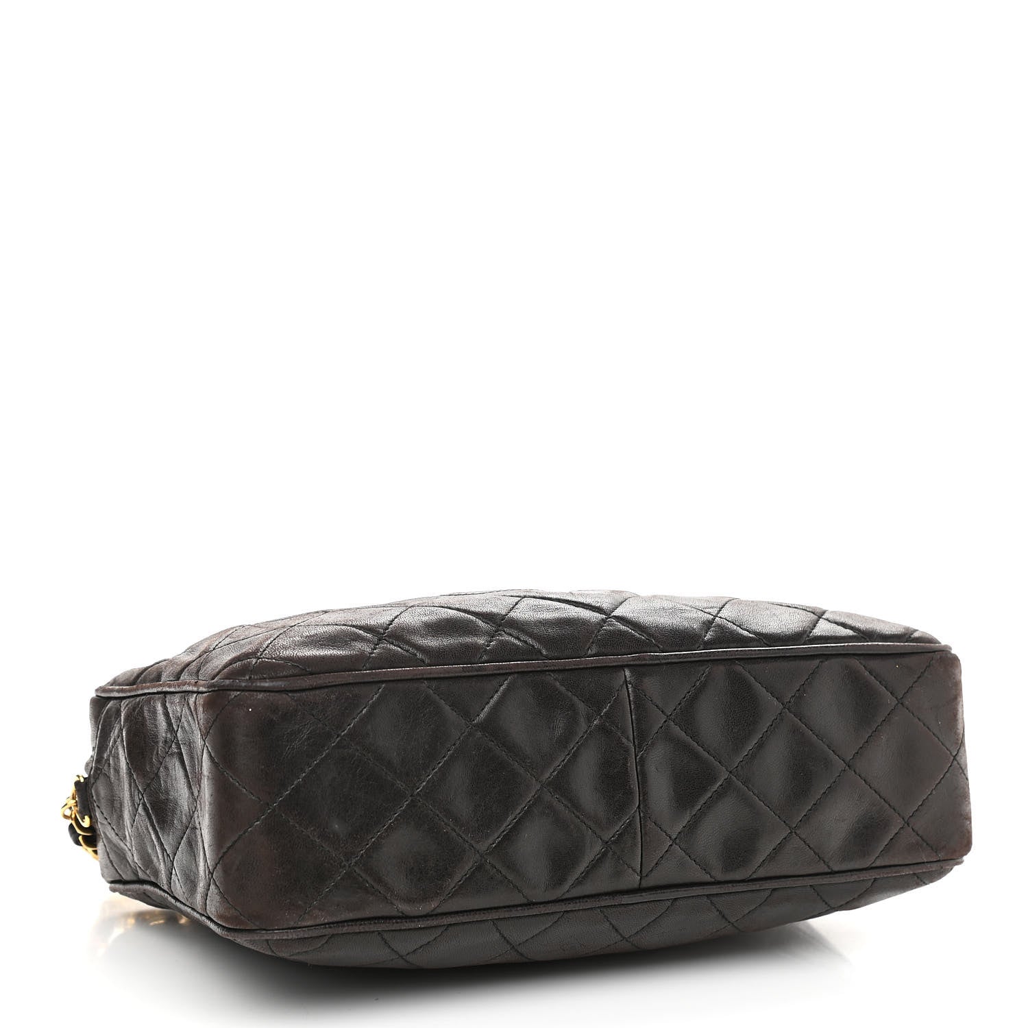 Chanel Lambskin Quilted Camera Case Dark Brown 4 of 12