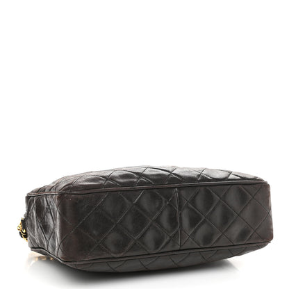 Chanel Lambskin Quilted Camera Case Dark Brown 4 of 12