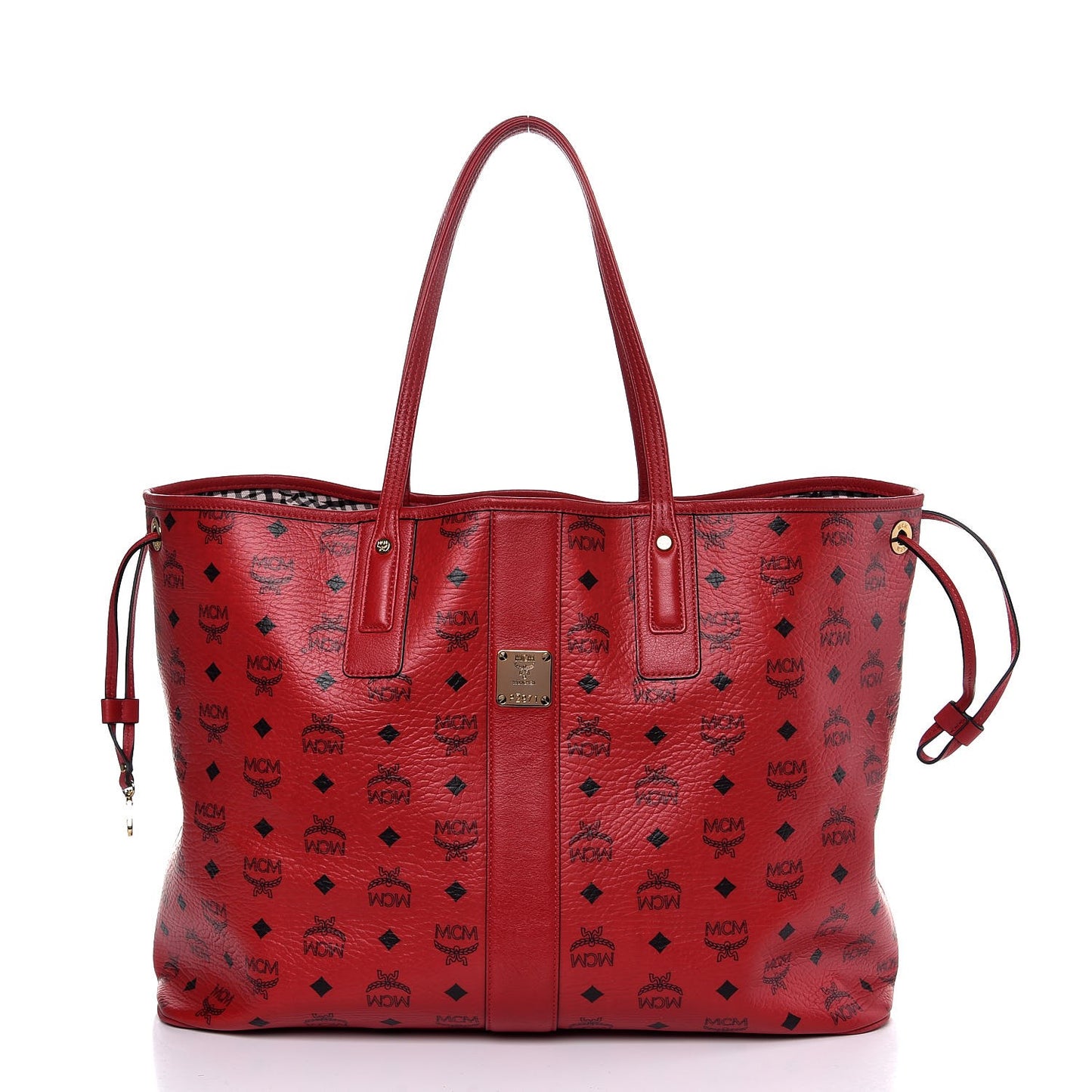 Visetos Large Liz Reversible Shopper Tote Ruby Red