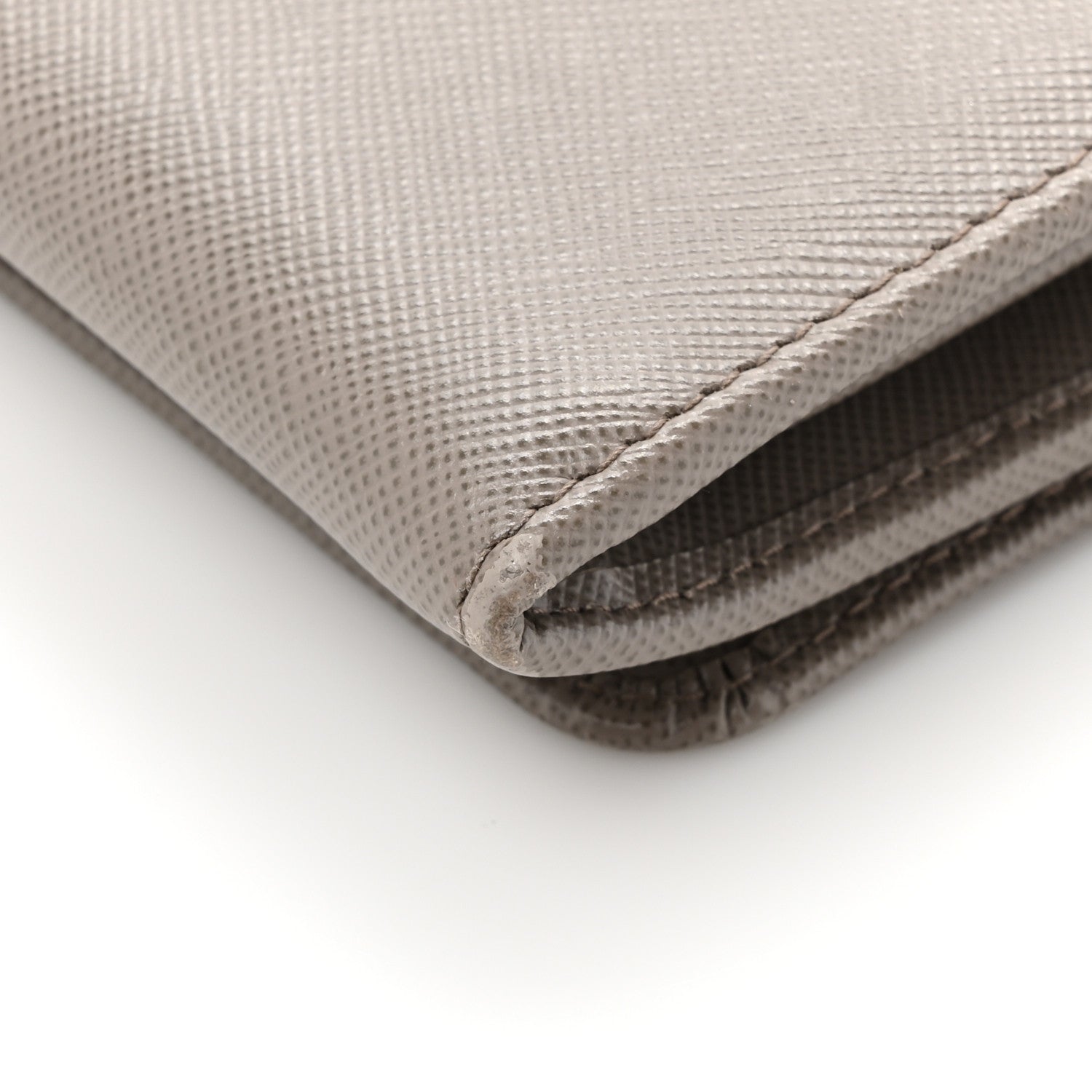 Prada Saffiano Metal Oro Chain Wallet Argilla 13 of 14