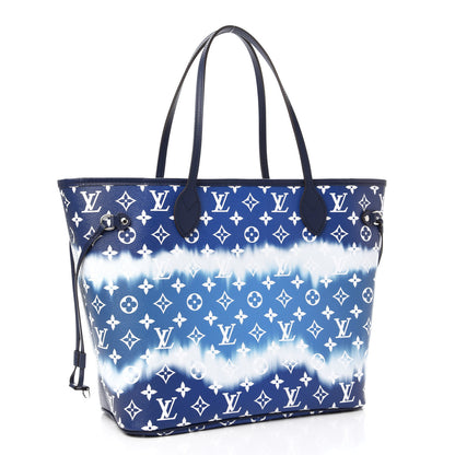 Louis Vuitton Monogram Escale Neverfull MM Blue 4 of 14