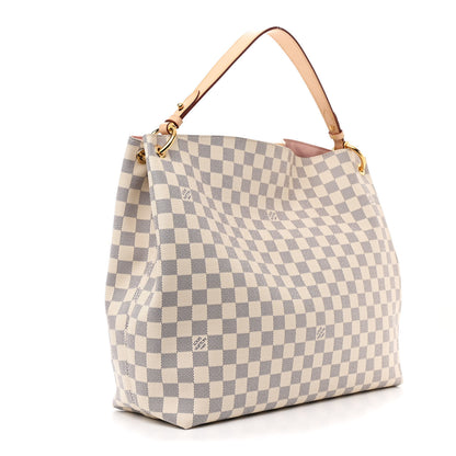Louis Vuitton Damier Azur Graceful MM Rose Ballerine 3 of 10