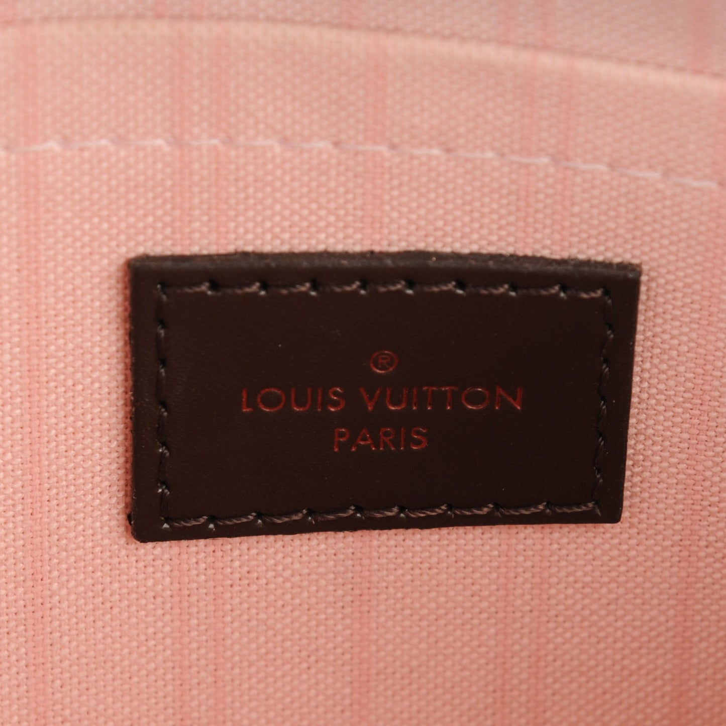 Damier Ebene Neverfull MM GM Pochette Rose Ballerine
