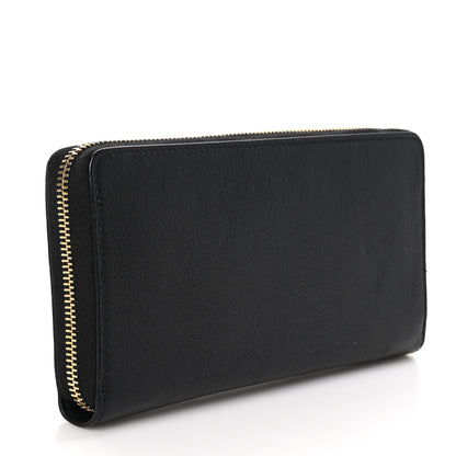Saint Laurent Chevre Belle De Jour Zip Around Wallet Black 3 of 10