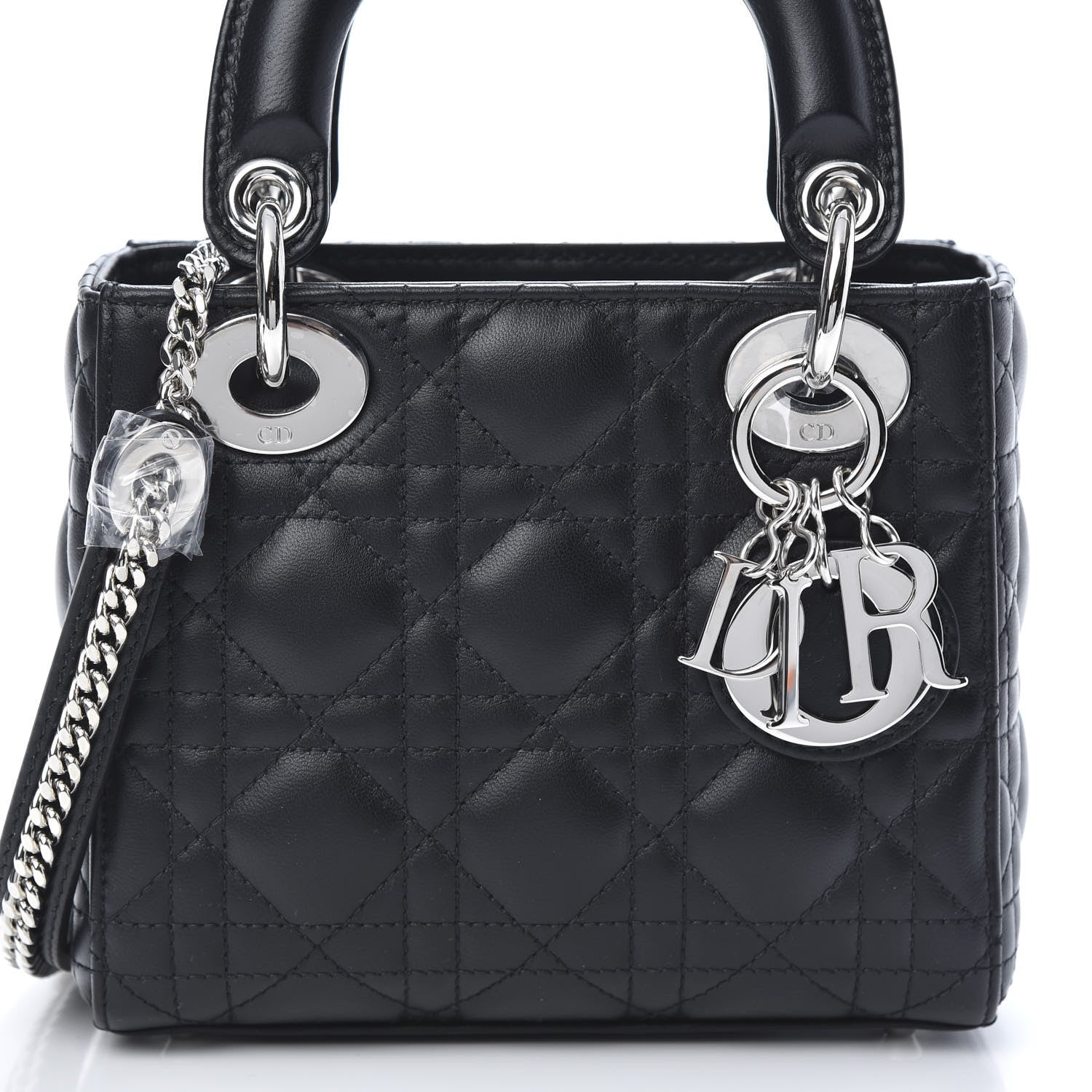 Christian Dior Lambskin Cannage Mini Lady Dior Black 8 of 11