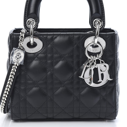 Christian Dior Lambskin Cannage Mini Lady Dior Black 8 of 11