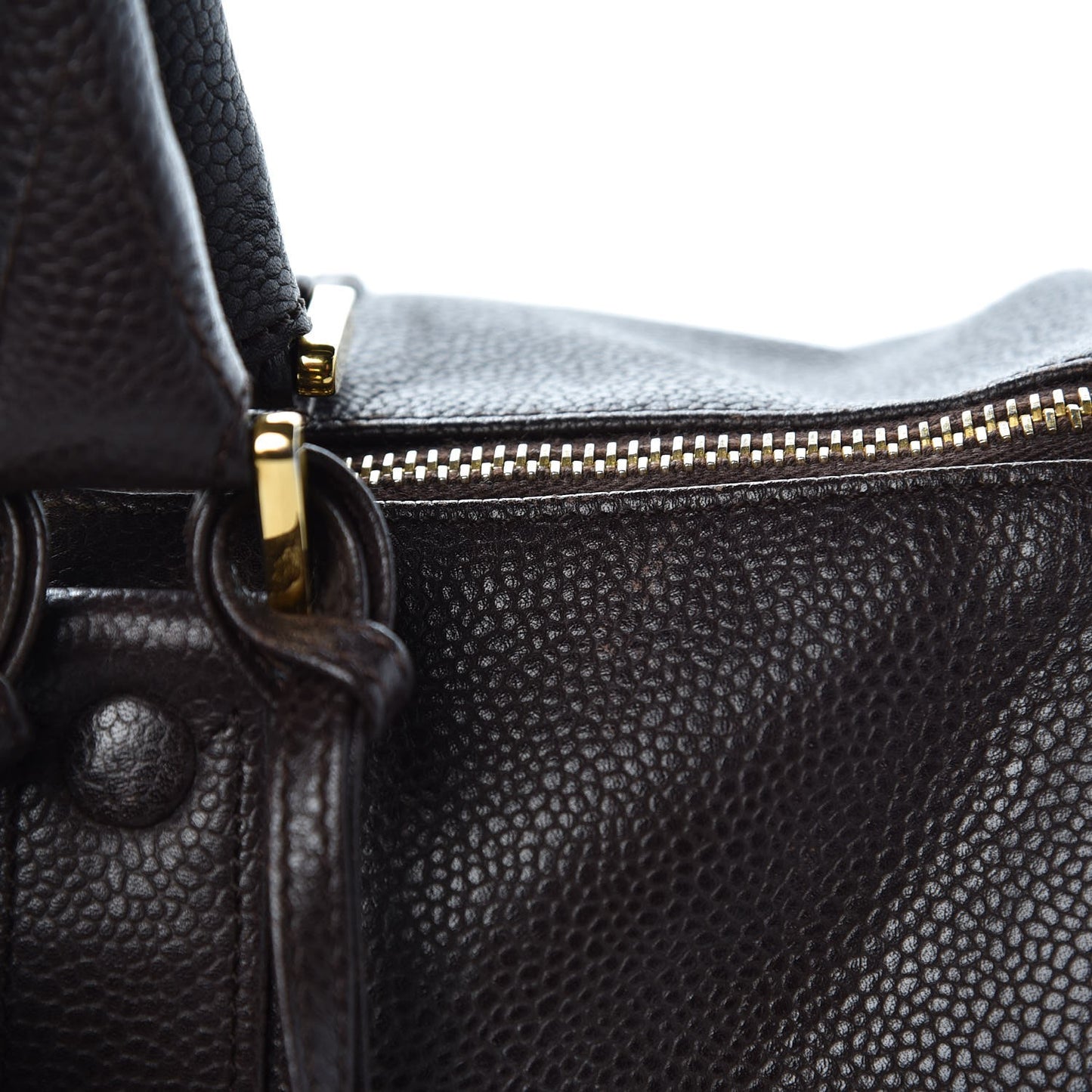 Caviar Timeless CC Duffel Bag Brown